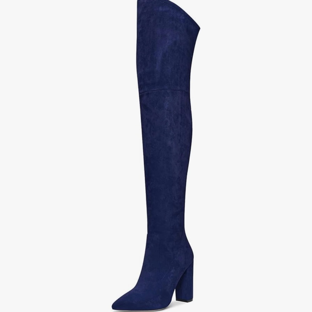 Chic Navy Blue Over-the-Knee Boots